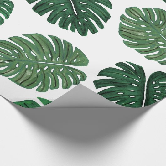 Tropisches handgemaltes Schweizer Geschenkpapier (Ecke)