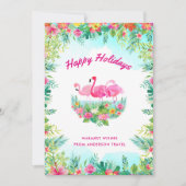 Tropisches Happy Holidays Business Feiertagskarte (Vorderseite)