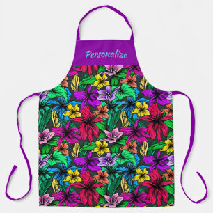 Tropisches Hawaii-Hibiskus-Blumen-Blumendesign Schürze