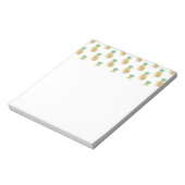 Tropisches Hawaiianisches Ananas-Muster Notizblock (Rotiert)