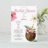 Tropisches hawaiianisches Brautparty Einladung (Stehend Vorderseite)