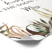 Tropisches hawaiianisches Brautparty Poster (Ecke)