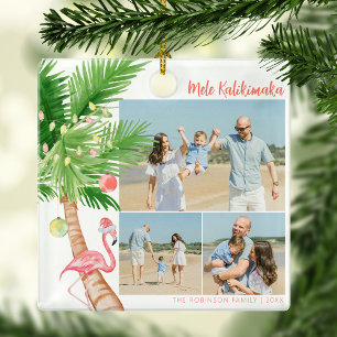 Tropisches Hawaiianisches Mele Kalikimaka Weihnach Ornament Aus Metall