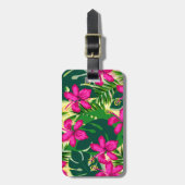 Tropisches hawaiianisches Muster Gepäckanhänger (Vorderseite vertikal)