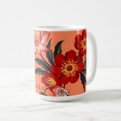 tropisches hawaiianisches Muster Kaffeetasse (VorderseiteRechts)