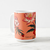 tropisches hawaiianisches Muster Kaffeetasse (Vorderseite Links)