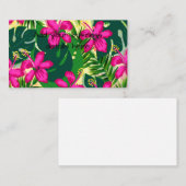 Tropisches hawaiianisches Muster Visitenkarte (Vorne/Hinten)