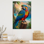 Tropisches Hawaiianisches Paradies Poster (Küche)