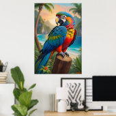 Tropisches Hawaiianisches Paradies Poster (Heimbüro)