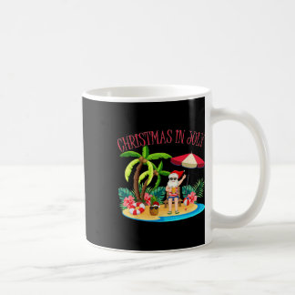 Tropisches Hawaiianisches Weihnachten Sommer Santa Kaffeetasse