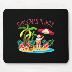 Tropisches Hawaiianisches Weihnachten Sommer Santa Mousepad