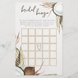 Tropisches Hawaiisches Brautparty-Bingospiel