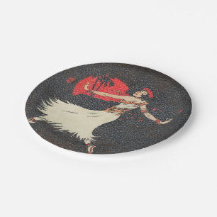 Tropisches hawaiisches Vintages Party Hula Pappteller