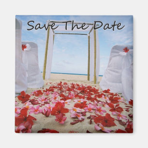 Tropisches hawaiisches Wedding Save the Date Magnet