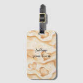 Tropisches Herz am Sandstrand Gepäckanhänger (Vorderseite Vertikal)