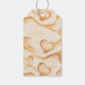 Tropisches Herz am Sandstrand Geschenkanhänger (Rückseite)