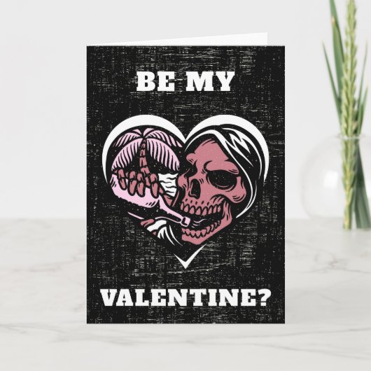 Tropisches Herz Grunge Valentinstag Gotik Karte (Vorderseite)