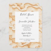 Tropisches Herz im Sand Beach Brautparty Einladung (Vorne/Hinten)