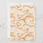 Tropisches Herz im Sand Beach Brautparty Einladung (Rückseite)