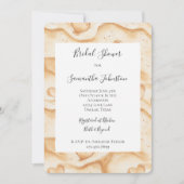 Tropisches Herz im Sand Beach Brautparty Einladung (Vorderseite)