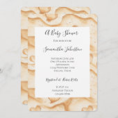 Tropisches Herz in Sand Beach Baby Dusche Einladung (Vorne/Hinten)