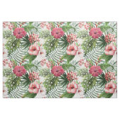 Tropisches Hibiskus-Blumen-Laubmuster Stoff (Fat Quarter (45,7 x 55,9 cm))
