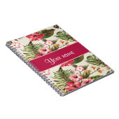 Tropisches Hibiskus-Blumen-Muster Notizblock (Rechte Seite)