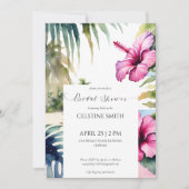 Tropisches Hibiskus-Brautparty Einladung (Vorderseite)