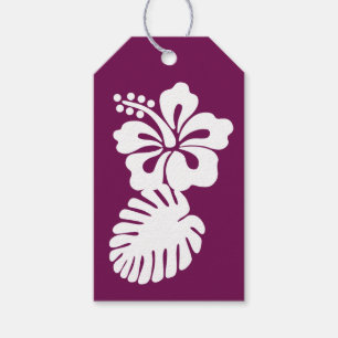 Tropisches Hibiskus-in-Wein-Geschenk-Tag Geschenkanhänger