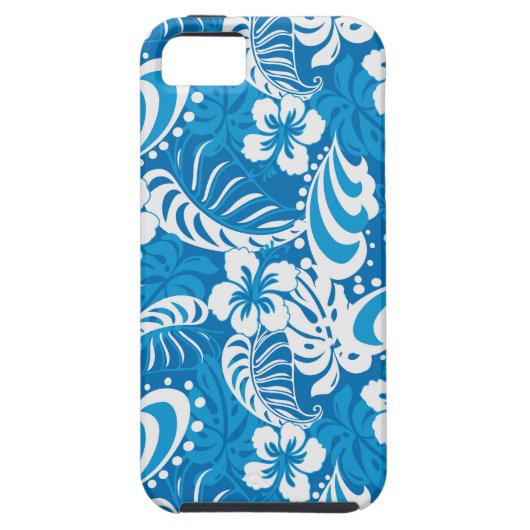 Tropisches Hibiskus-Muster Case-Mate iPhone Hülle (Rückseite)