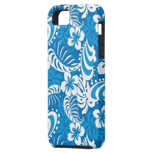 Tropisches Hibiskus-Muster Case-Mate iPhone Hülle (Rückseite Links)