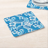 Tropisches Hibiskus-Muster Rechteckiger Pappuntersetzer (angewinkelt)