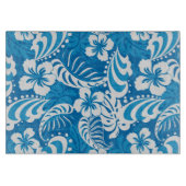 Tropisches Hibiskus-Muster Schneidebrett (Vorderseite)