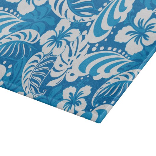 Tropisches Hibiskus-Muster Schneidebrett (Ecke)