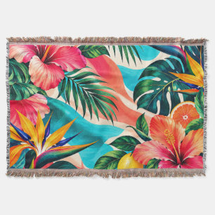Tropisches Hibiskus-Paradies Botanische Kunst Decke
