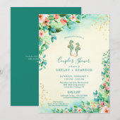 Tropisches Hochzeitsdusche Seepferd Einladung (Vorne/Hinten)