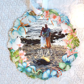 Tropisches Hochzeitserlebnis Ornament Karte