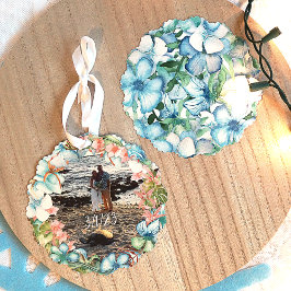 Tropisches Hochzeitserlebnis Ornament Karte