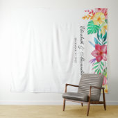 Tropisches Hochzeitsklima. Exotischer Hintergrund Wandteppich (Beispiel (Horizontal))