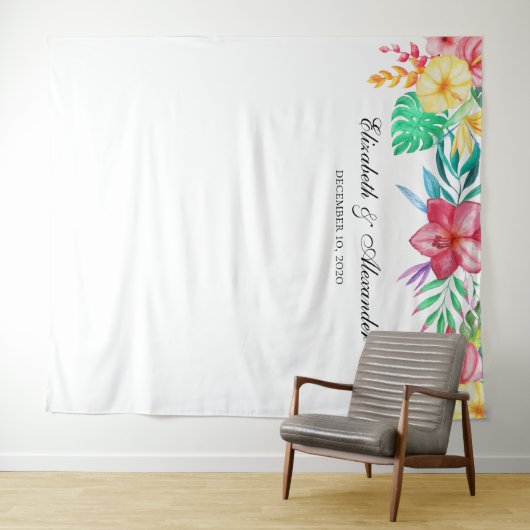 Tropisches Hochzeitsklima. Exotischer Hintergrund Wandteppich (Beispiel (Horizontal))