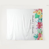 Tropisches Hochzeitsklima. Exotischer Hintergrund Wandteppich (Vorderseite (Horizontal))