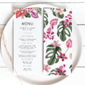 Tropisches Hochzeitsmenü Menükarte