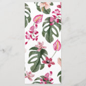 Tropisches Hochzeitsmenü Menükarte (Rückseite)