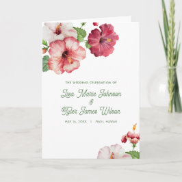 Tropisches Hochzeitsprogramm Einladung