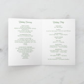 Tropisches Hochzeitsprogramm Einladung (Innenseite)