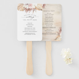 Tropisches Hochzeitsprogramm für Orchideen und get Fächer