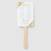 Tropisches Hochzeitsprogramm für Türkis-Hibiskus Fächer (Rückseite)