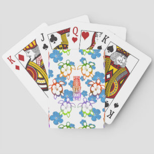 Tropisches Honu und Tikis Spielkarten