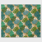 Tropisches Insel-Laub Geschenkpapier (Flach)