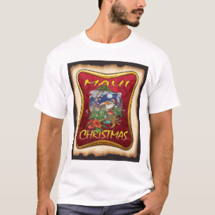 Tropisches Insel-Maui-Weihnachten weiße T T-Shirt